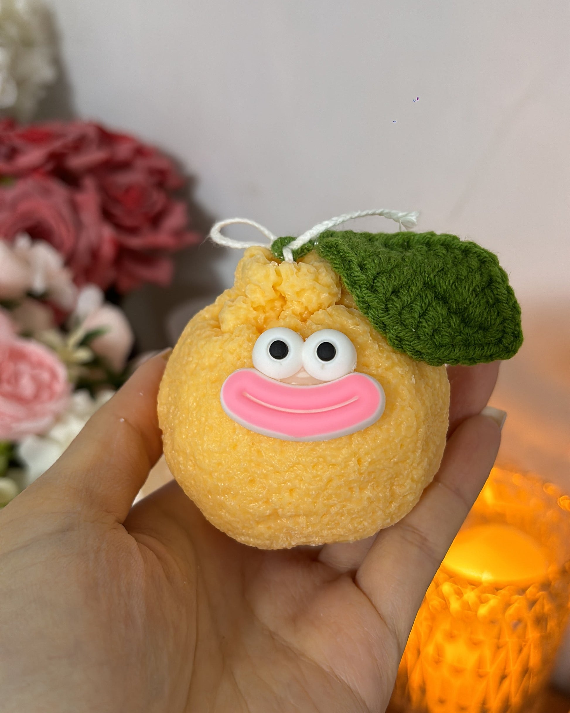 Orange Face Candle 🕯️🍊