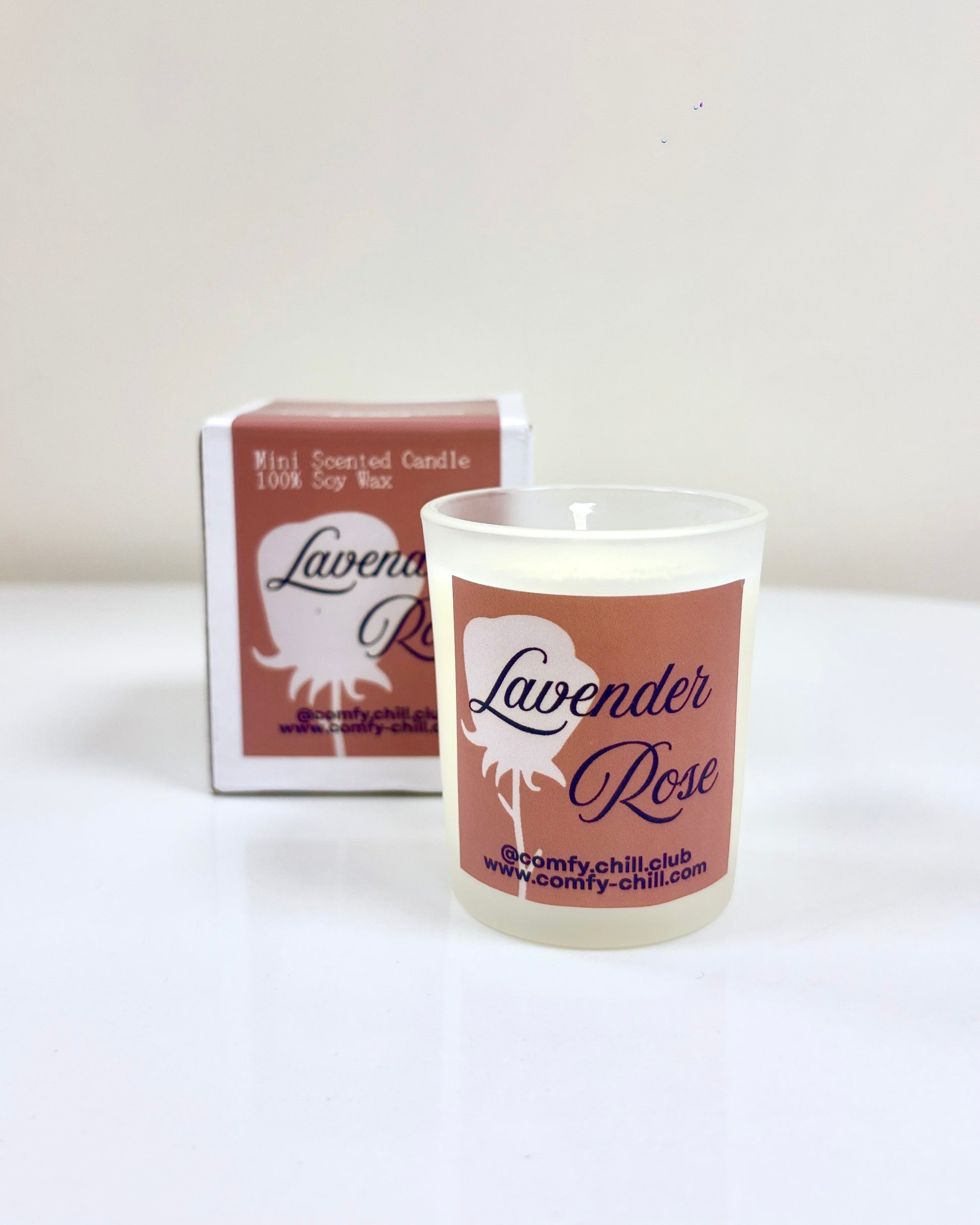 Lavender Rose Mini Candle